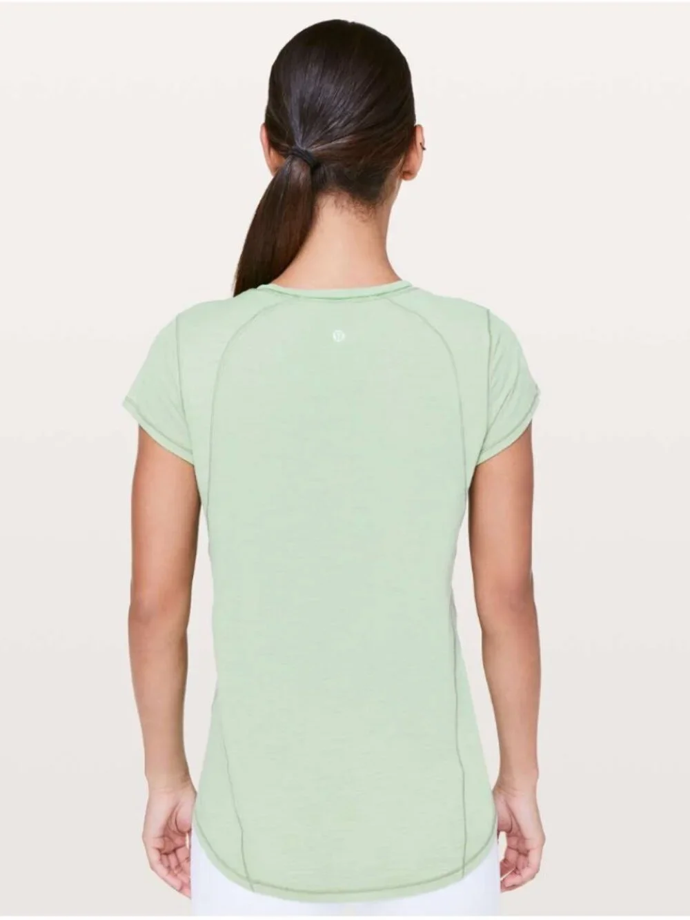 Lululemon Another Mile Short Sleeve Heathered Opal Green